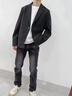 軒森圖微胖男生顯瘦穿搭小西裝外套男簡(jiǎn)約胖子大碼輕熟風(fēng)西服搭配套裝 黑色西服 M (165) 100-120斤 曬單實(shí)拍圖