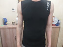風(fēng)堡龍健身服背心男夏緊身衣坎肩透氣吸汗無袖教練訓(xùn)練高彈力健身擼鐵 黑色（緊身） L .(115-135斤） 曬單實拍圖
