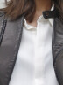 伊芙丽（eifini） 白衬衣女秋季新款雪纺衫甜系上衣内搭雪纺衬衫 本白色 155/80A/S 实拍图