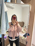 betu百圖女裝2022秋冬新款短外套圓領(lǐng)拼色設(shè)計外套復古時尚短外套女2210T88 米白 M 曬單實拍圖