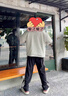 妙奕嘉褲子男黑色休閑褲夏季褲子寬松闊腿衛褲簡(jiǎn)約百搭長(cháng)褲燈芯絨垂墜感 三條杠字母休閑褲【黑色】 XL 【建議125-140斤】 曬單實(shí)拍圖