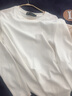 喬亞意大利高端品牌秋季莫代爾男士長(cháng)袖T恤純色休閑百搭體恤打底衫潮 6512白色 M (170) 碼【建議125-140斤】 曬單實(shí)拍圖