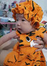標點(diǎn)熊嬰兒連體衣寶寶哈衣新生兒童三角爬服可愛(ài)超萌造型夏季薄款包屁衣 老虎桔【帶帽】 66碼 建議身高59-66cm 曬單實(shí)拍圖