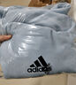 adidas情侶加絨加厚寬松連帽長袖套頭衛(wèi)衣男女秋冬阿迪達(dá)斯輕運(yùn)動 藍(lán)色/黑色   XL 曬單實(shí)拍圖