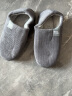 回力纯色全包棉鞋情侣室内外不易滑保暖棉拖鞋HL0233灰色40-41码 实拍图