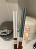 karphome日本進(jìn)口sunlife家用尖頭防滑筷子日式竹木筷子套裝分餐一人一筷 科隆筷子（灰藍）1雙裝 曬單實(shí)拍圖