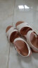 红蜻蜓凉鞋女夏季透气露趾一字带皮凉鞋软底妈妈鞋女鞋WTK23336米白色38 实拍图