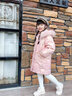 優(yōu)卡緹（YOUKATI）兒童羽絨服女童中長(zhǎng)款2025新款洋氣中大童女孩女大童反季冬裝外套 米白 150 曬單實(shí)拍圖