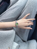 TORUI輕奢水鉆手鏈式手表女滿(mǎn)天星滿(mǎn)鉆女表小眾氣質(zhì)女士手表前十名禮物 銀帶綠盤(pán) 曬單實(shí)拍圖