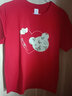 星盛榮夏季短袖t恤女士寬松純棉半袖休閑正肩打底衫2023新款印花上衣潮 大紅圓領(lǐng)T【愛(ài)心小熊】 S  建議90-105斤穿著(zhù) 曬單實(shí)拍圖