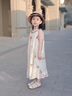 RB KIDS女童連衣裙2025夏裝洋氣時髦小女孩寶寶吊帶裙兒童公主裙子 米白 80 (建議身高70-80cm) 曬單實拍圖
