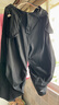 日著原創(chuàng)設計女裝2024夏季新款寬松輕薄拼接醋酸棉感八分休閑褲子 尋黑 XL 曬單實拍圖
