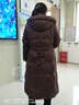 雪中飛羽絨服女2024秋冬季新款鵝絨服收腰顯瘦連帽長(zhǎng)款洋氣女款冬裝外套 咖色 2XL (140-150斤) 曬單實(shí)拍圖