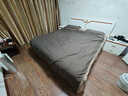 無(wú)印良品全棉三層紗四件套100%純棉床單被套家用宿舍床笠被罩裸睡床上用品 班爾尼-深咖【100%全棉裸睡】 1.8m 床單款 四件套-被套200*230cm 曬單實(shí)拍圖