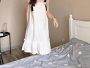 彌夢(mèng)芝芯帶胸墊純棉吊帶睡裙女孕婦夏季性感韓版學(xué)生可愛(ài)睡衣女士家居服 G8010吊帶裙 M 女款帶胸墊 曬單實(shí)拍圖