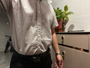 BLACKMONDAY純棉格子襯衫男短袖薄款全棉男士商務(wù)休閑百搭液氨抗皺免燙襯衣 曬單實拍圖