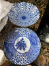 美濃燒（Mino Yaki） 美濃燒日式餐具陶瓷和風釉下彩小盤子家用平盤小吃水果盤骨碟子 HS-8唐草花祥瑞【單只】 曬單實拍圖