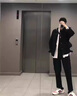杭潮社日系cityboy黑色牛仔外套男裝三件套高級感男生酷帥穿搭套裝春季 黑色外套+白長(cháng)袖襯衫+卡其休閑褲 L 曬單實(shí)拍圖