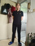 布倫茨諾短袖休閑運動(dòng)服套裝女夏2025新款寬松修身顯瘦長(cháng)褲時(shí)尚兩件套女潮 9172黑色 女2XL/120-130斤 曬單實(shí)拍圖