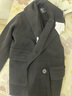 MO&Co.復古連帽觸感粗羊毛花呢大衣權力中長(cháng)款西裝外套女 黑色 S 160 曬單實(shí)拍圖