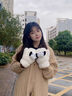 里普翎冬季新款手套女保暖加厚掛脖加絨情侶騎行可愛(ài)小狗防寒手套男 【帕帕狗手套】黑色（高品質(zhì)） 曬單實(shí)拍圖