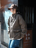 AVVLD美式機車PU皮棉服外套男冬季潮牌立體大口袋設(shè)計保暖皮衣棉襖子男 咖色 L 曬單實拍圖