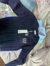 森馬（Semir）毛衣女冬刺繡V領絞花毛衫無袖襯衫簡約時尚氣質學院風兩件套 藍色調00388 S 曬單實拍圖
