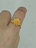 菜百首飾黃金戒指 足金鏤空花朵時(shí)尚百搭戒指 計價(jià) HJ 黃金戒指 約4.45g 曬單實(shí)拍圖