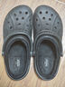 CROCS卡駱馳秋冬新品暖棉洞洞鞋男女秋冬款貝雅暖棉拖鞋|205969 黑/黑-060(建議買(mǎi)大一碼) 41 /42(260mm) 曬單實(shí)拍圖