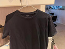 GRACEBOX男款短袖T恤 純棉打底衫圓領(lǐng)無(wú)標短袖純色半袖運動(dòng)上衣內搭修身款 黑色 L 曬單實(shí)拍圖