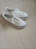 法拉步平跟百搭白色帆布鞋女小白鞋冬季韓版低幫板鞋休閑學(xué)生情侶鞋 白色（D01） 40 曬單實(shí)拍圖