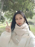 恒源祥100%純羊毛圍巾女冬季針織圍巾送女生朋友禮物百搭保暖圍脖女 2件套米白色[純羊毛圍巾+蝴蝶 曬單實(shí)拍圖