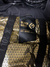 高梵黑金鵝絨服先鋒3.0亮面六格羽絨服男士冬裝厚外套 黑色 XL 曬單實(shí)拍圖