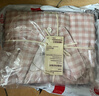 無印良品（MUJI）[自營限定款]女士無側(cè)縫 雙層紗織睡衣  軟棉棉內(nèi)衣 淺粉色格紋 L 曬單實拍圖