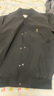 與狼共舞【易打理】精致刺繡時(shí)尚棒球服外套男士夾克 001黑色 S(165)  曬單實(shí)拍圖