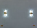 寻灯阁全光谱水晶壁灯全铜客厅背景墙后现代轻奢卧室床头灯定制充电灯具 不锈钢-黑色小号（宽18*高45cm） 实拍图