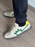 楓葉（leaveland）新款男女鞋時(shí)尚潮流拼接撞色板鞋系帶舒適耐磨情侶鞋低幫休閑鞋 白色/綠色（情侶同款） 40 曬單實(shí)拍圖