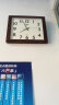 康巴丝（Compas）挂钟客厅钟表 方形简约时钟居家办公挂表电子石英钟C25241 仿木 实拍图