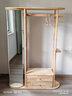 貴嘉緣（GUI JIA YUAN）實(shí)木衣帽架臥室掛衣架落地試衣鏡一體客廳穿衣鏡多功能儲物置物架 白色 長(cháng)寬高：120*40*170cm 曬單實(shí)拍圖