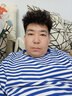 七匹鯊 ?；晟滥卸绦錀l紋t恤 男裝加肥加大碼藍白條紋海魂衫男 5XL 曬單實拍圖