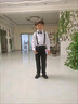 耀王兒童禮服春夏季男童西裝背帶套裝花童鋼琴演出服 AMW-LB19111 藍(lán)格套裝 110 曬單實(shí)拍圖