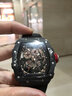 ZEMO男士手表十大品牌查理德鏤空全自動(dòng)機械表上班族米勒運動(dòng)防水名表 黑金橡膠表帶  個(gè)性機械美學(xué) 曬單實(shí)拍圖