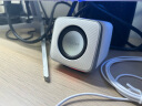联想（Lenovo）异能者电脑音响音箱台式机迷你网课收银叫号桌面音箱USB扬声器 七彩呼吸灯 笔记本mini喇叭 白色 实拍图