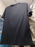 七匹狼短袖T恤男夏季絲光棉上衣青年休閑LOGO體恤男裝 黑色 175/52A/XL 曬單實(shí)拍圖