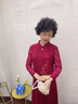 俞兆林媽媽裝秋裝喜婆婆婚宴夏季連衣裙旗袍中年女婚禮春裝新款結(jié)婚禮服 酒紅色 XL (適合100-112斤) 曬單實拍圖