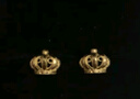 菜百首飾 黃金耳飾 足金女款鏤空拉絲皇冠耳釘 計價(jià) HJ 黃金耳釘 約2.15g 曬單實(shí)拍圖