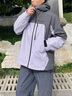 探路者（TOREAD）沖鋒衣三合一戶外徒步旅行登山服耐磨透氣保暖套絨連帽外套男式 鉛灰紫色 L 曬單實拍圖