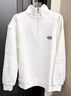 沐霓 長(cháng)袖衛衣男 秋季休閑t恤潮流寬松上衣半拉鏈立領(lǐng)百搭純色衣服 半拉鏈寬松衛衣【白色XL】 曬單實(shí)拍圖