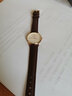 雷米龍時(shí)尚簡(jiǎn)約真皮時(shí)尚腕帶適配羅西尼迪士尼MK迪奧天梭DW牛皮手表帶女 棕色-金色扣 14mm 曬單實(shí)拍圖