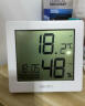 得力(deli)室内温湿度表 LCD 电子温湿度计老人生日礼品六一儿童节礼物带闹钟功能 婴儿房办公用品 白色8813 实拍图
